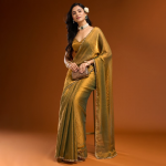 Solid Beads and Stones Saree