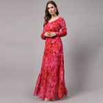 Aayu Print Georgette Maxi Dress
