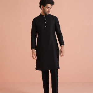 Royal Textured Mandarin Collar Tailored Trouser Ensemble